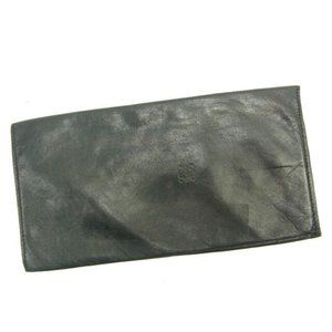 Loewe Wallet Purse Long Wallet Black Woman unisex Authentic Used Y6192